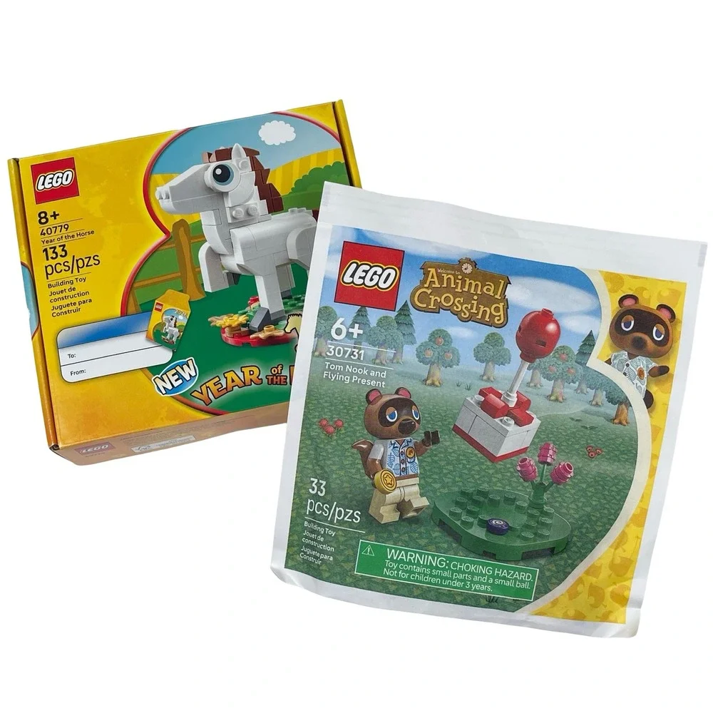 LEGO Year of the Horse 40779 & Animal Crossing Tom Nook 30731 Bundle Multi Set